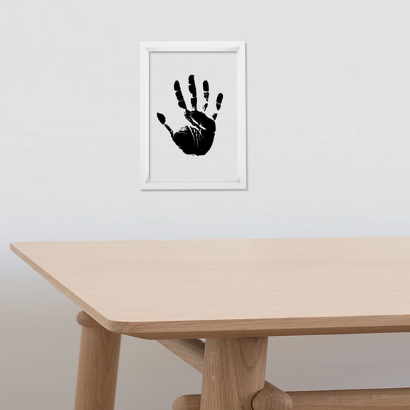 NIYANGLE Unique White Wooden Picture Frame with Stand for Family Handprint Memory Display