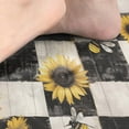 thumbnail image 2 of Sunflower Wooden Anti-Fatigue Kitchen Rug Set of 2 Bee Black Farmhouse Vintage Cushioned Kitchen Floor Standing Mat Waterproof Non-Slip Kitchen Mat and Rugs PVC Ergonomic Comfort Foam Rug, 2 of 6
