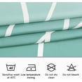 thumbnail image 5 of Ombre Teal Striped Fabric Shower Curtain for Bathroom with 12 Hooks, Shower Curtains for Bathroom, Waterproof Bath Accessories Hotel Style - Machine Washable 72 X 72, 5 of 6