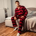 thumbnail image 3 of NORTY Big Men's Flannel Cotton Blend Sleepwear Pajama Sets Warm Soft Loungewear, 3 of 16