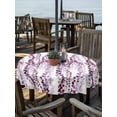 thumbnail image 2 of Outdoor Tablecloth with Umbrella Hole for Patio/Picnic/Party/Camping, Purple Weeping Eucalyptus Waterproof Table Cloth Round Cover Washable, Spring Summer Farmhouse Leaves (Dia 60"), 2 of 8