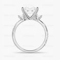 thumbnail image 3 of ESTE ORIGIN 2.00Ct Lab-Grown Princess Cut Diamond Three-Stone Ring – IGI Certified, Pavé Band in 18K White Gold for Women, 3 of 4