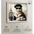 thumbnail image 2 of Cat in Paris Treats Shadowbox Print Fashion Art Prints by Art Remedy, Blonde Frame, 16 x 16, 2 of 7