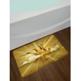 thumbnail image 2 of King Bath Mat, Medieval Fairytale Inspired Crown with Clouds Abstract Bold Striped Image, Non-Slip Plush Mat Bathroom Kitchen Laundry Room Decor, 29.5 X 17.5 Inches, White Yellow and Gold, Ambesonne, 2 of 2
