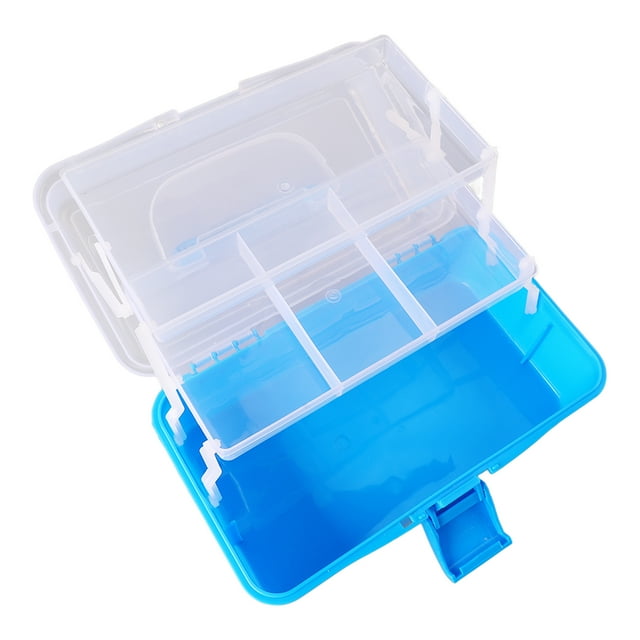 Caja de Almacenamiento de Tres Capas Caja de Herramientas Plegable de Plástico Organizador Multiusos con Portátil para Accesorios Cosméticos Artesanales ANGGREK Otros
