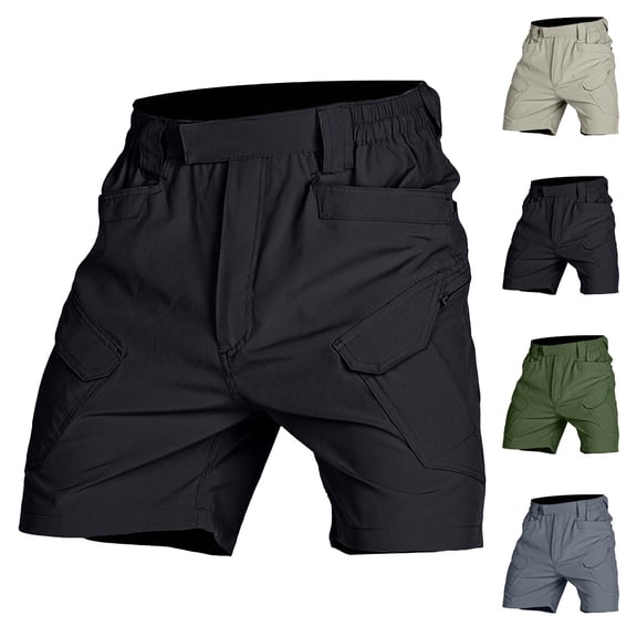 Purcolt Men's Athletic Cargo Shorts Outdoor Waterproof Lightweight Hiking Work Shorts with Multi Pockets