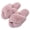 Dusty Pink, variant on Women's Fuzzy Slippers Open Toe Cross Band Slippers Memory Foam House Slippers for Women, White