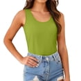 thumbnail image 3 of Tank Tops With Built In Bras，Ladies Camisoles Tops Cotton Undershirts Non Removable Padded Tank Top Padded Camisoles For Women Padded Shirt Women Layering Tank Tops U Neck Shapewear, 3 of 9