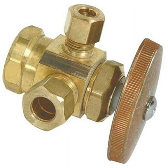 R1700RX RD Rough Brass Dual Outlet Valve