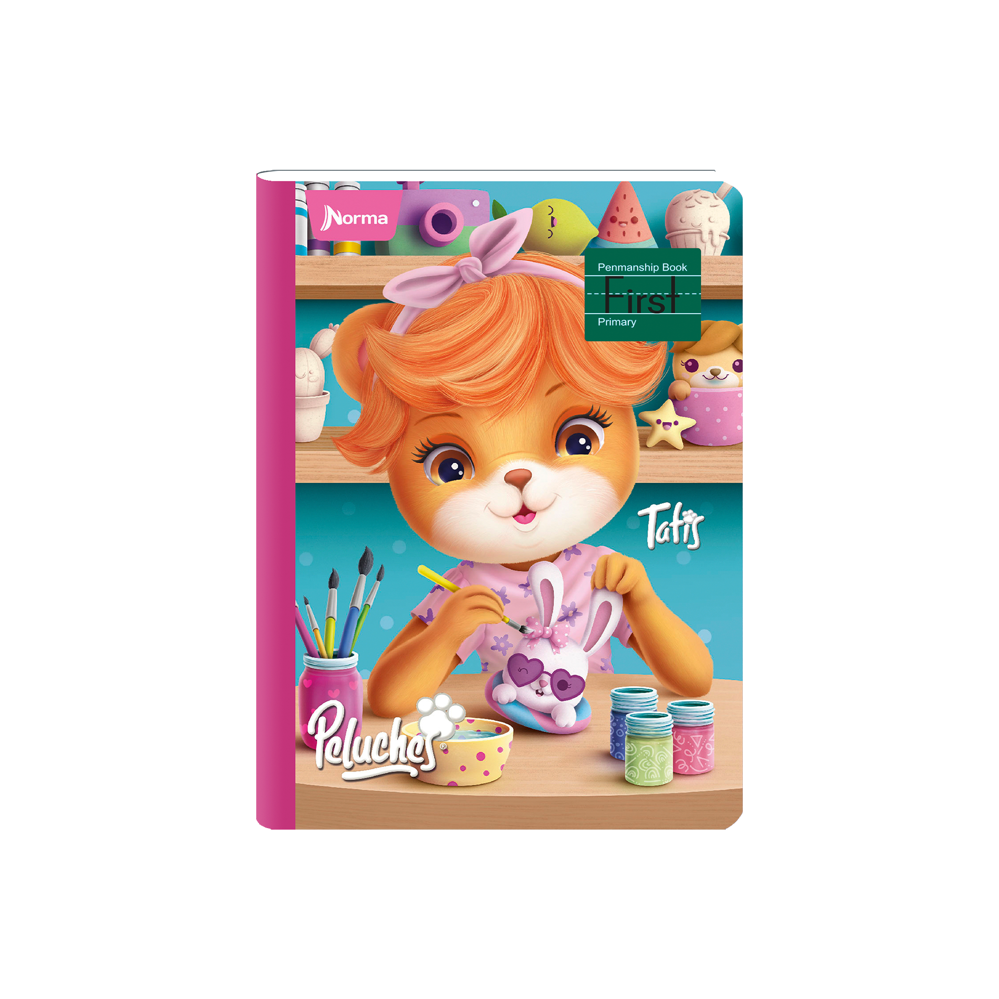 Norma Peluches Mid Skip-A-Line First Composition Notebook 7" x 9.8" Multicolor 80 Sheets
