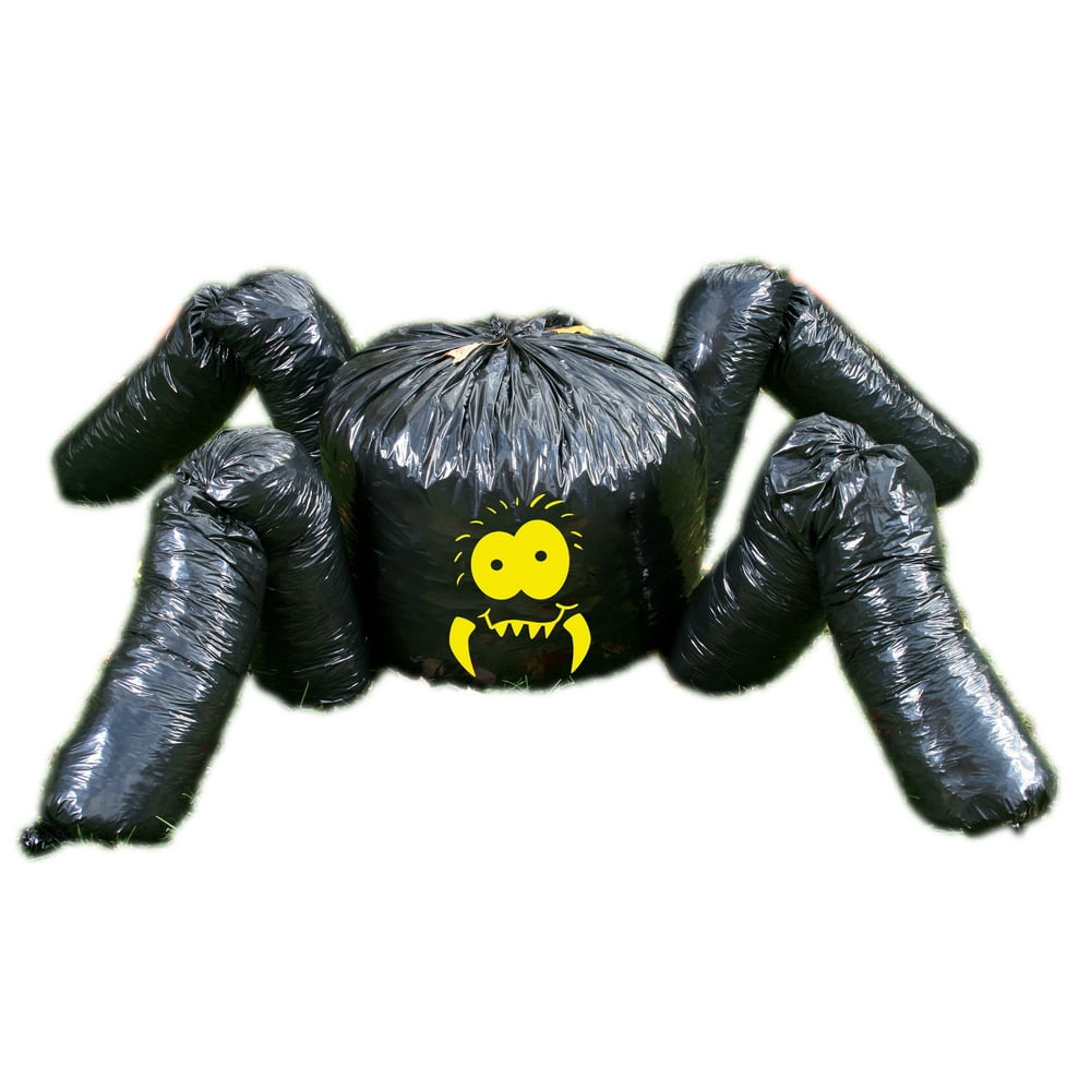Fun World Giant Halloween Spider Leaf Bag 2pc 7 feet Outdoor Decor