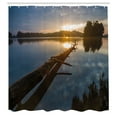 thumbnail image 3 of Ambesonne View Shower Curtain, Lake in Poland Sunny Day, 69"Wx84"L, Blue Grey Yellow, 3 of 5