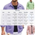 thumbnail image 3 of DPTALR Men's Casual Solid Color Turndown Collar Long Sleeve Shirt with Pockets,Pink,Big and Tall Men XL, 3 of 9