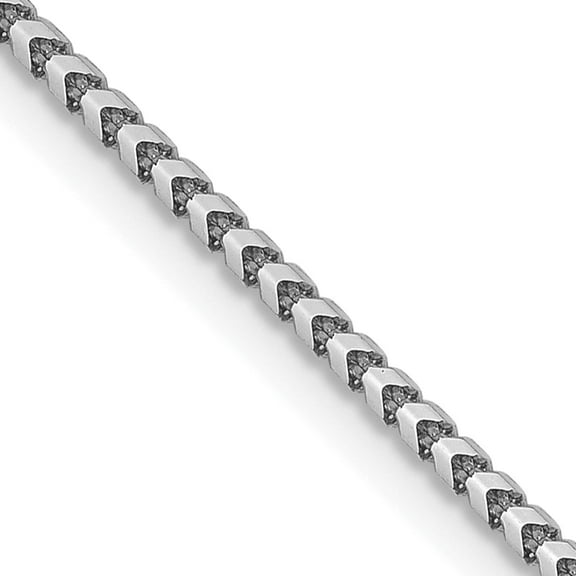 14K White Gold Jbsp's 1.25mm Franco Chain (20 X 1.25) Made In Italy 7178-20
