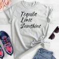 thumbnail image 2 of Tequila Lime Sunshine Shirt, Unisex Women's Men's Shirt, Tequila Tee, Sunshine Beach Vacation Travel Shirt, Heather Ash, Large, 2 of 6