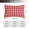 thumbnail image 2 of Honeii Red Checkboard Print Pillow Cases,Plush Throw Pillow Covers,Decorative Pillowcase for Sofa, Couch, Living Room-20"x30", 2 of 6