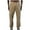 Khaki, variant on successthop Cargo Pant Elastic Waist for Men Solid Workwear with Pockets Zipper Straight Sport Trousers Black