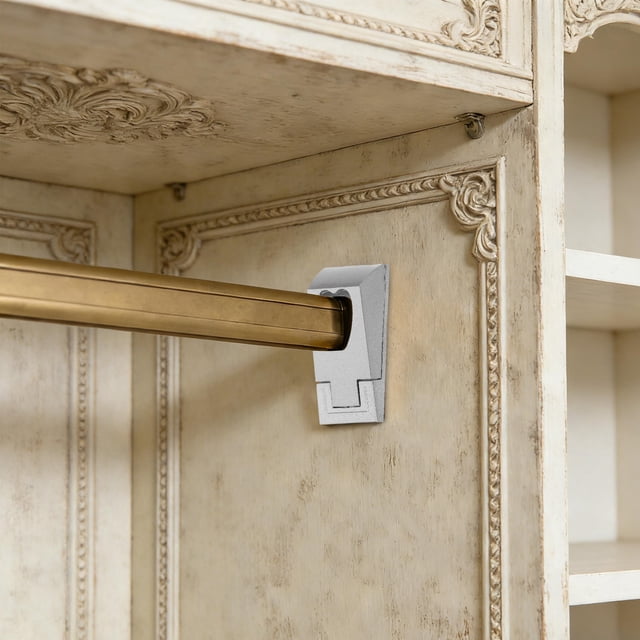 Luxshiny 10Ud Soportes Para Barras Colgantes De Closet En Plata Con Para Armarios