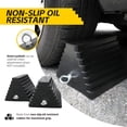 thumbnail image 4 of RIONIMA Rubber Wheel Chock 2 Pack, Large 10" x 8" x 6" Heavy Duty Tire Stop with Non Slip All Weather Grip, Oil Resistant Rubber Block with Steel Eyebolt for Vehicle and Trailer Safety, 4 of 6