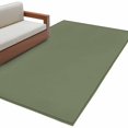 thumbnail image 2 of Area Rug 48×72in, Pure Color Green Floor Carpet Living Room Rug, Minimalist Style Monochrome Non-Slip Welcome Mat Indoor Rugs for Bedroom Dining Room, 2 of 9