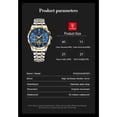 thumbnail image 2 of POEDAGAR Luxury Sports Stainless Steel Quartz Wristwatch Waterproof Luminous Chronograph Men's Watches, 2 of 4