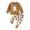 Brown, variant on Elippeo Toddler Boys Christmas Outfits 6M 12M 18M 24M 3Y Gingerbread Man Print Long Sleeve Sweatshirts and Long Pants 2Pcs Fall Clothes Set