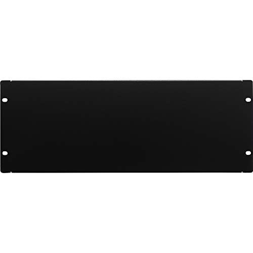 NavePoint 2U Blank Rack Mount Panel Spacer With Venting For 19-Inch Server Network Rack Enclosure Or Cabinet Black 