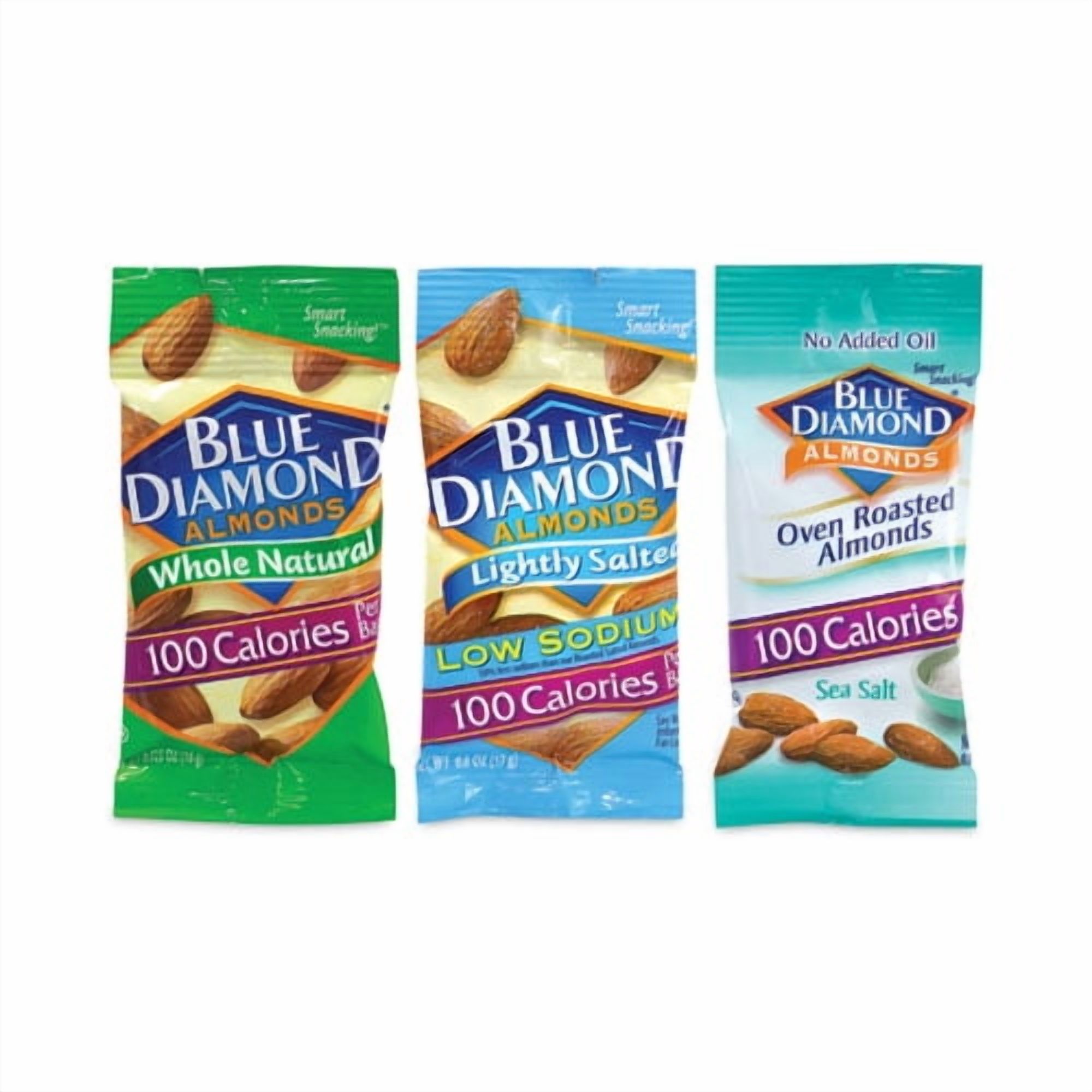 BLUE DIAMOND Almonds Variety Pack On-The-Go Pouches, 0.625 oz, 42 Count