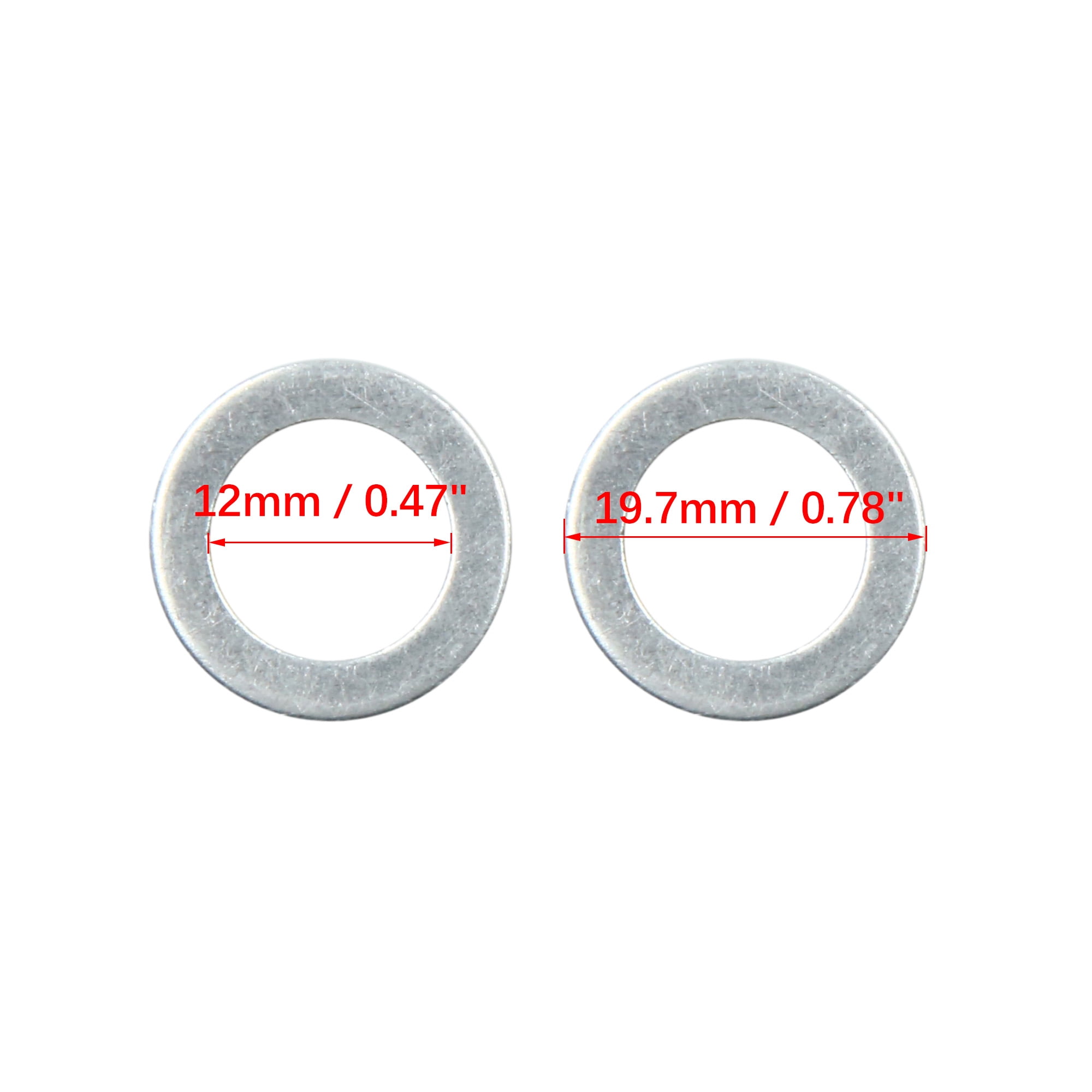 20pcs Engine Oil Crush Washers Drain Plug Gaskets 12mm ID. 19.7mm OD. for Auto Car