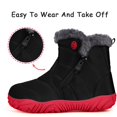 thumbnail image 4 of Kids Barefoot Snow Boots Wide Width Ankle Booties for Girls Boys, 4 of 7