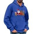thumbnail image 2 of EchfiProm Mens Graphic Hoodies Christmas Santa Pullover Xmas Hooded Trendy with Pockets Sweatshirt for Men Blue S, 2 of 4
