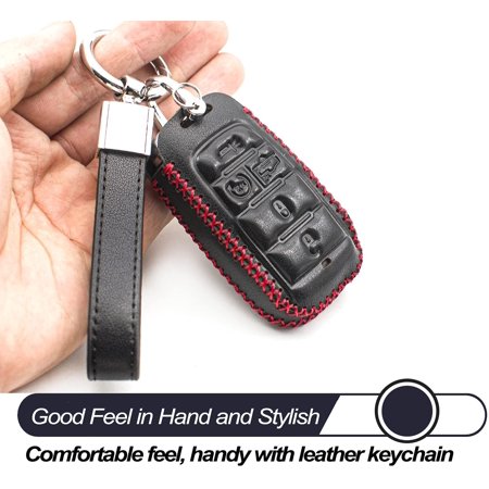 Compatible With 2021 2020 2019 Ram 1500 Smart 5 Buttons With Suspension Leather Keyless Entry Remote Control Key Fob Cover Case Protector Accessories Black Red Walmart Canada