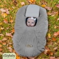 thumbnail image 5 of Open Box CozyBaby Quilted Infant Car Seat Cover w/ Dual Zippers & Elastic Edge, 5 of 10