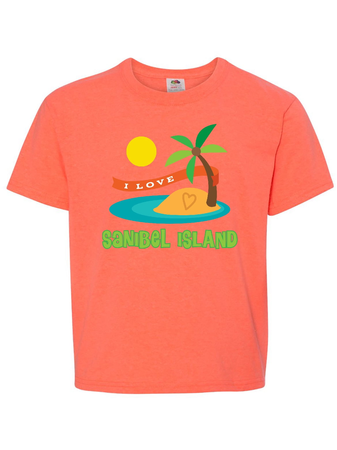 I Love Sanibel Island Florida Youth T-Shirt - Walmart.com - Walmart.com