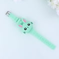 thumbnail image 2 of Silicone LED Cartoon Watch Rabbit Shape Wristwatch Clamshell Electronic Watch Birthday Gift Party Favor for Kid Child Children Toddlers Green, 2 of 8