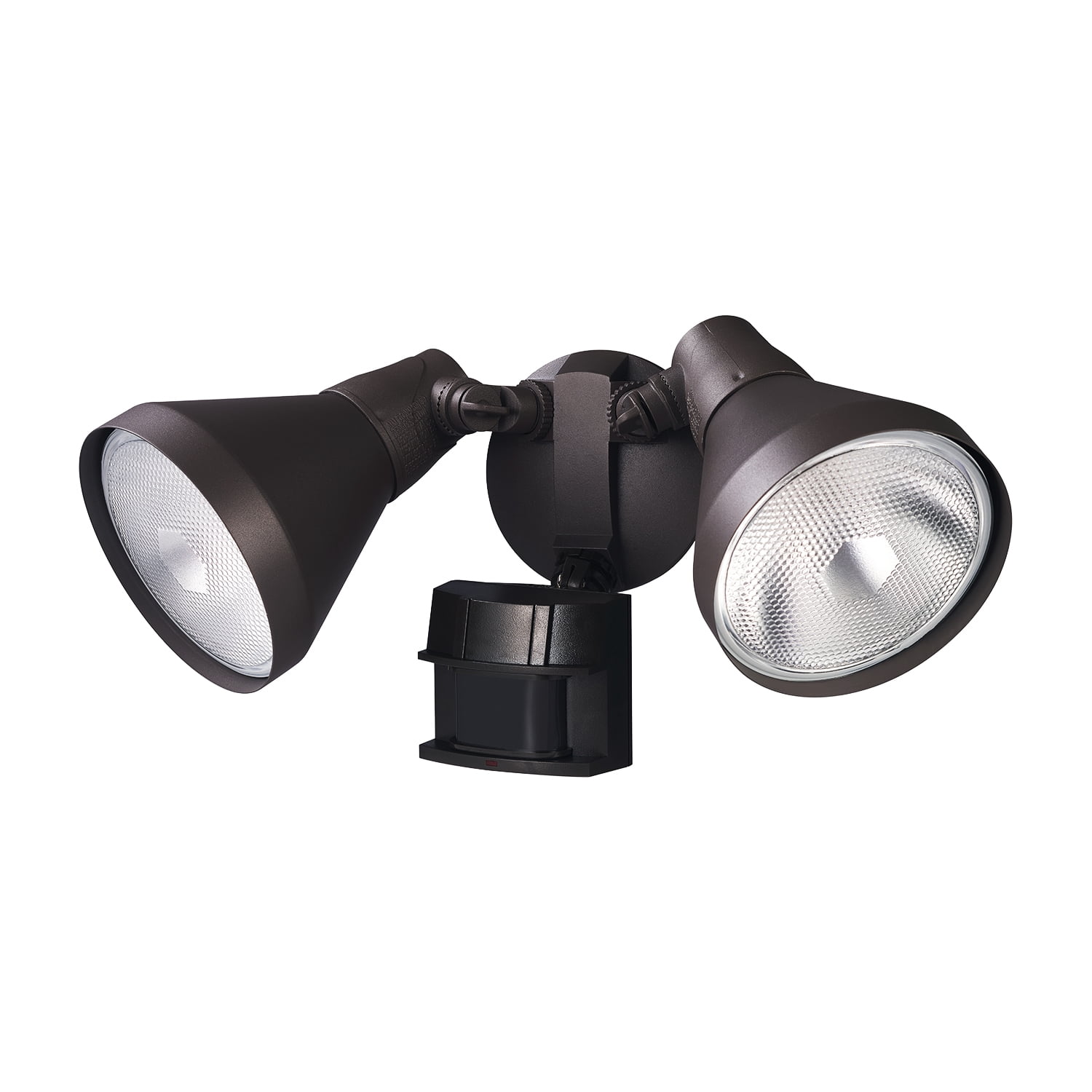 Globe Electric 180-Degree 240 W Twin Head Bronze Hardwired Motion Sensor Security Flood Light, Bulbs Sold Separately