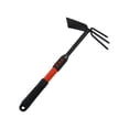 thumbnail image 2 of sdhkgrrt Garden Hoe, Garden Tool for Digging, Two Headed Hoe for Soil and Weeding, Steel Tool with Rubber Handle for Yard Work, Hand Tool for Planting and Cultivating, 2 of 7