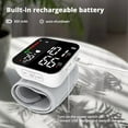 thumbnail image 2 of Wrist Blood Pressure Monitor Rechargeable Digital Automatic Blood Pressure Cuff for Home Use Portable Talking Bp Monitor Full Screen Led Display Adjustable Bp Cuffs with Carrying Case, 2 of 6