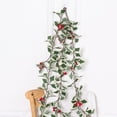thumbnail image 4 of Christmas Garland For Mantel,Christmas Garland with Green Leaves Wired Artificial Holly Berry Garland Xmas Decorations for Indoor Outdoor Fireplace Mantle Stairs Table Winter New Year Holiday Decor, 4 of 7