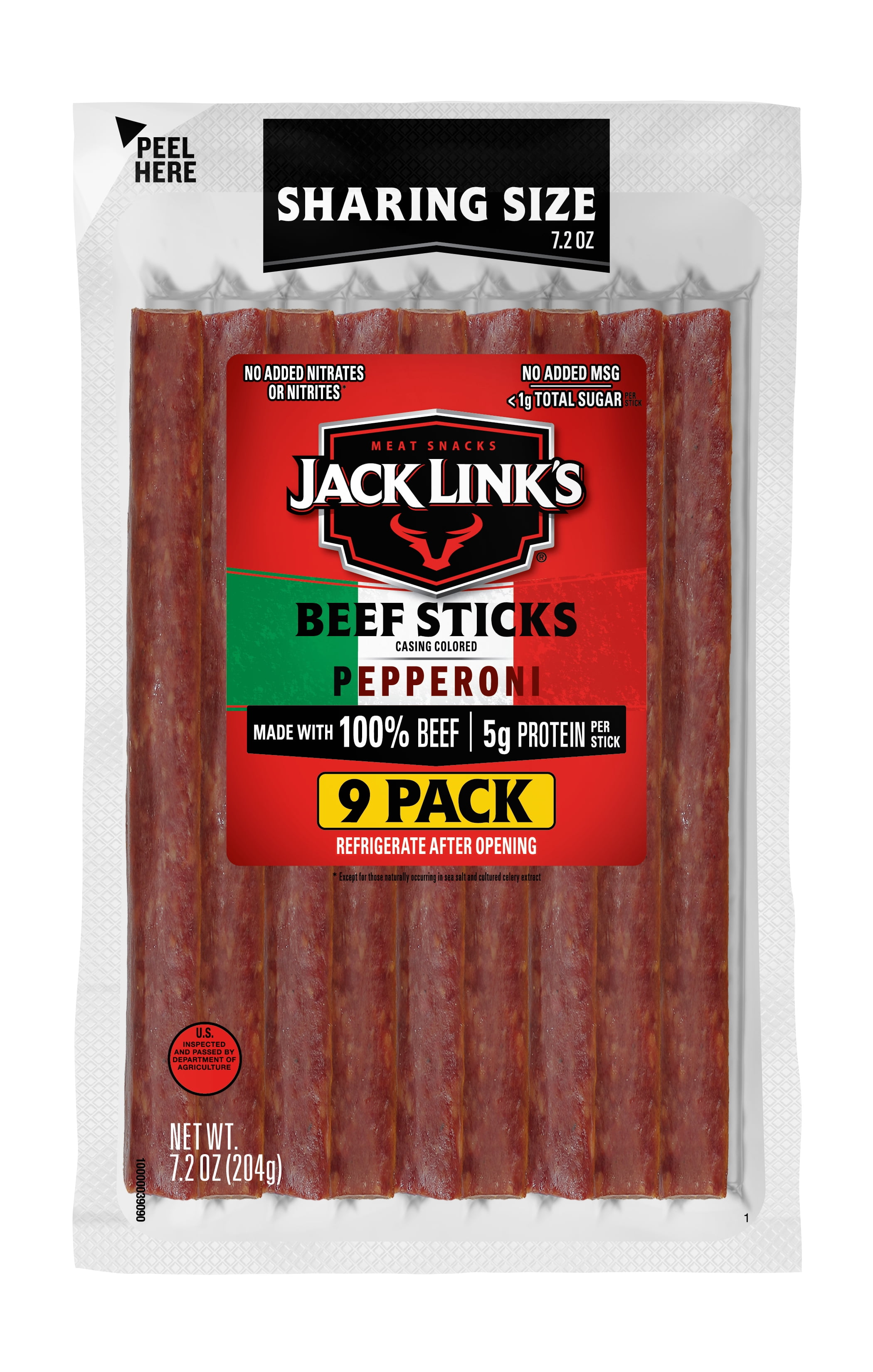 Jack Links Pepperoni Beef Stick 7.2oz - Walmart.com