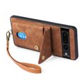 thumbnail image 6 of Nalacover for Google Pixel 8 Pro, Slim Case Wallet with Credit Card Holder, Back Flip Premium Leather Magnetic Clasp Kickstand Wirst Hand Strap Shockproof Cover for Google Pixel 8 Pro, Brown, 6 of 7