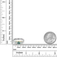 thumbnail image 6 of Gem Stone King 925 Silver and 10K Yellow Gold Blue Moissanite and Lab Grown Diamond Engagement Ring for Women | 1.50 Cttw | Round 5MM | Gemstone Birthstone | Size 9, 6 of 6