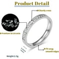 thumbnail image 2 of Purity Rings for Women, 3Pcs Thin Stackable Rings, Silver Cross Ring for Women, Dainty 14K Plated Gold Ring for Women Size 5-11, 2 of 5