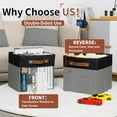 thumbnail image 4 of Cube Storage Bins 11 x 11, Fabric Cubes Storage Bins 11x11 Clear Storage Organizer,Canvas Storage Bin for Cube Storage, Cubby Collapsible Organizer Bin for Organizing Home(Gray Black 6PCS), 4 of 14