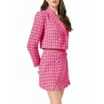thumbnail image 3 of Womens Cropped Tweed Blazer Sets 2 Piece Outfits and Mini Skirt Sets Business Casual Suits, 3 of 6