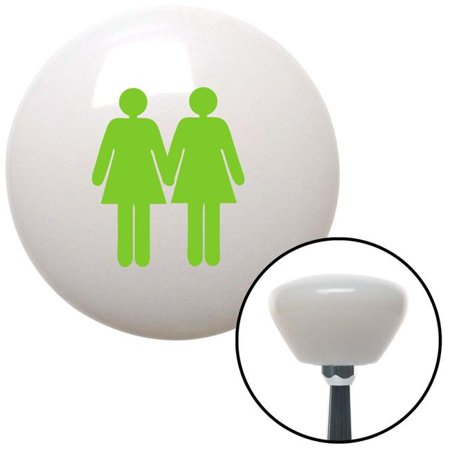 American Shifter Green 2 Women Holding Hands White Retro Shift Knob with M16 x 1.5 Insert Shifter