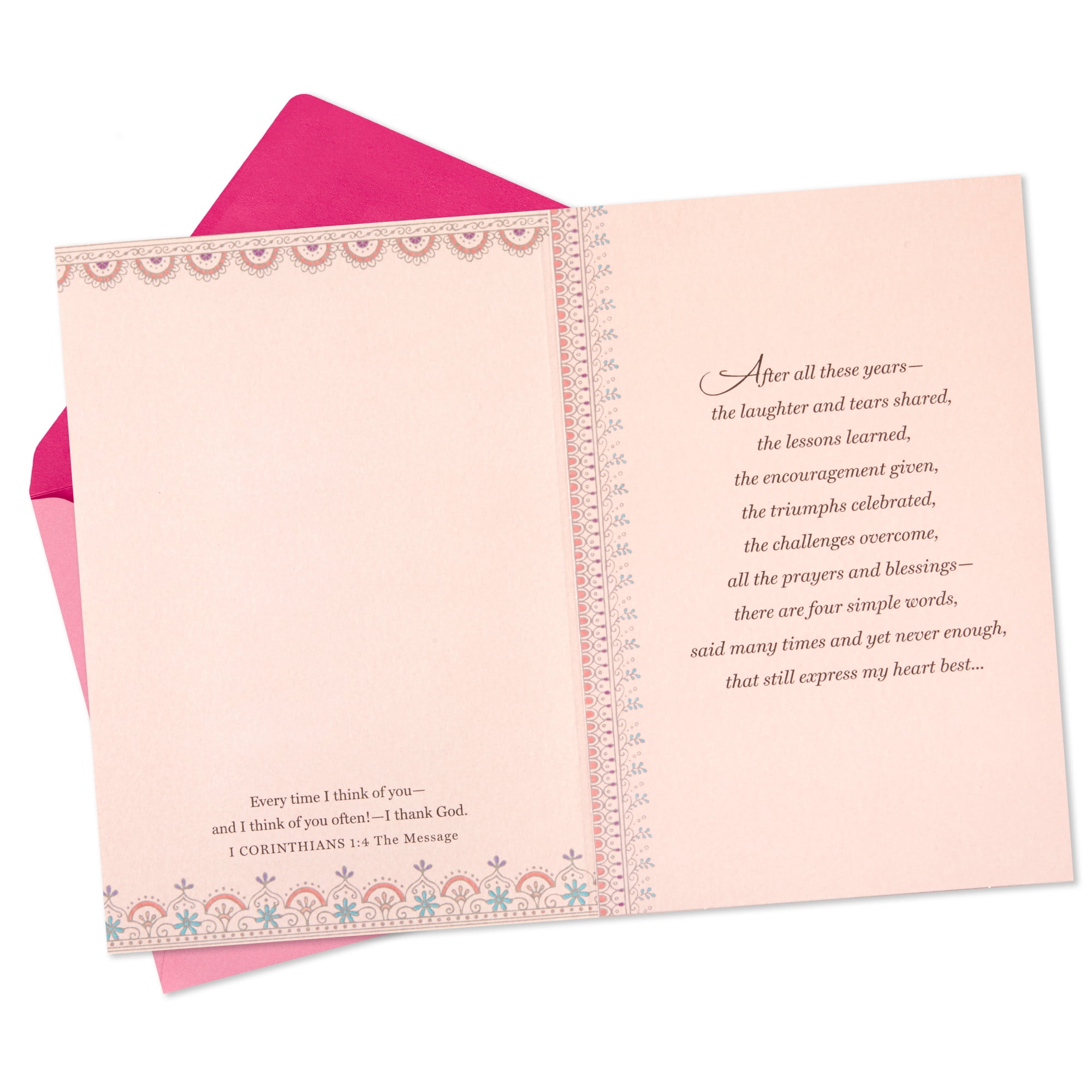 DaySpring Religious Birthday Card for Mom (After All These Years), 1 count