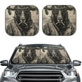 thumbnail image 2 of Wukai Vintage Ram Pilot Print Windshield Sun Shade, Car Front Window Shades Sunshade Cover Sun Visor Shield Block Automotive Interior Protector Blocks UV Rays-Large, 2 of 6