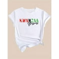 thumbnail image 3 of T-Shirt Décontracté pour Femmes avec Impression Artistique de Lettres - Vert, Polyester, Col Rond, Manches Courtes, Lavable en Machine, Mode Saisonnièrestyle Décontracté Modernelavable en Machine pour la Fête des Pères, Mothe, 3 of 6