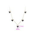 thumbnail image 2 of Hermoso Collar Corazones Negros De Moda Juvenil Oro 14K Lam dorado Unitalla, 2 of 8